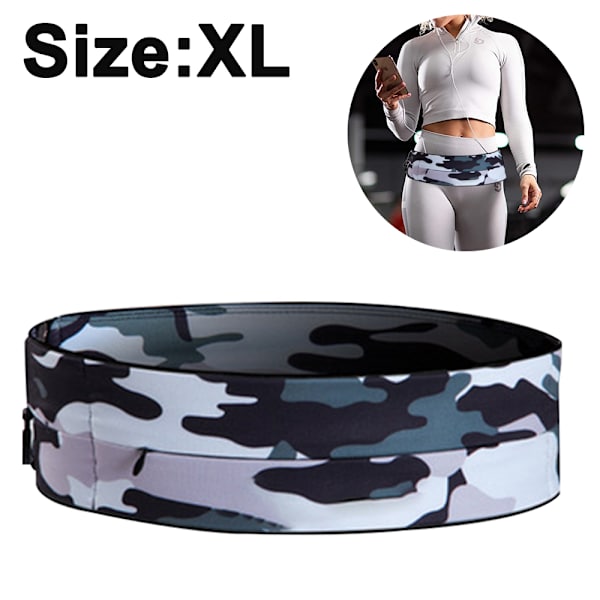 Löparbälte Midjepaket, för utomhusjogging, resor camouflage XL