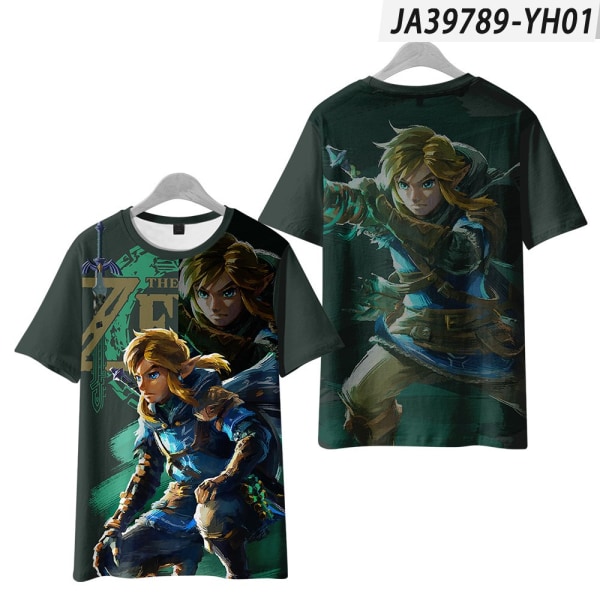 The Legend of Zelda Tears of the Kingdo T-shirt för än Toppar Mode kortärad unisex crewneck lös t-shirt för barn style2 m