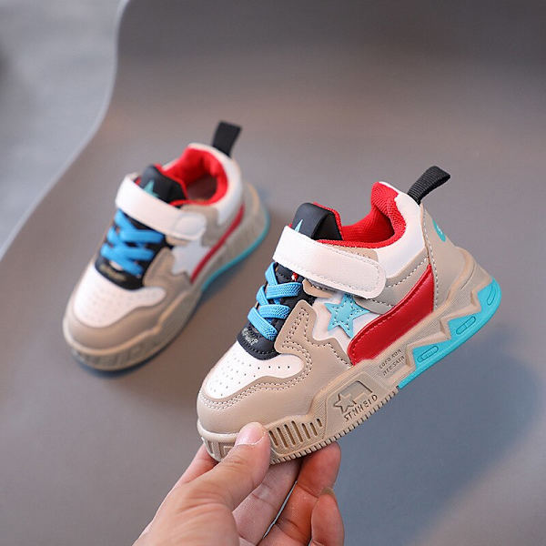 Children's Design White Sneakers Toddlers Girls Boys Mesh Breathable Lace-up Casual Sport Shoes Kids Tennis 2-6Y Toddler Shoes Sky Blue 26