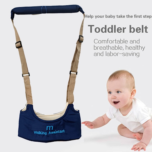 Justerbart toddler för småbarn som lär sig gå, baby navy blue
