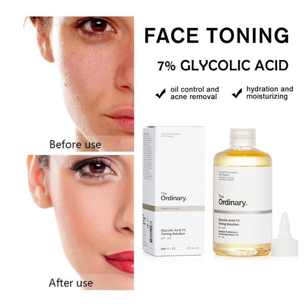 Vanlig glykolsyra 7% toning Resurfacing Solution-