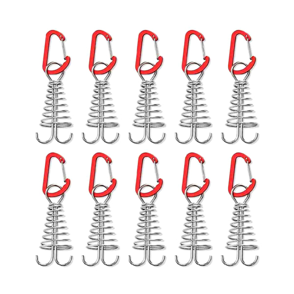 Octopus Deck Peg 10st/ set Rostfritt stål Tälttillbehör Board Peg Spiral White