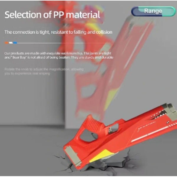 Utomhuspool kraftfull elektrisk vattenpistol red