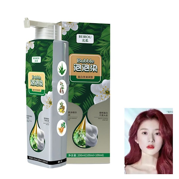 2023 nytt rent växtextrakt för grått hårfärg Bubble Dye Bubbl coffee 200ml