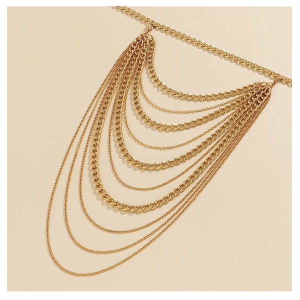 Punk Shoulder Chain Tofs Layered Upper Arm Chain Metal StylE2