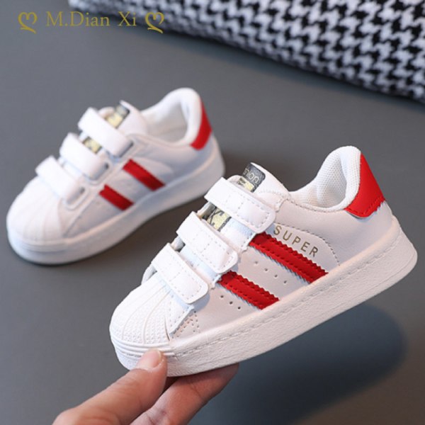 Children's Design White Sneakers Toddlers Girls Boys Mesh Breathable Lace-up Casual Sport Shoes Kids Tennis 2-6Y Toddler Shoes Gold 22