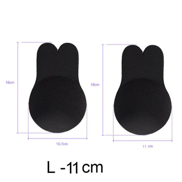 Bekväm Självhäftande BH Utan Band Svart XXL 13cm