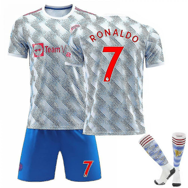 Cristiano Ronaldo Cr7 Manchester fotbollströja set för barn Kids 16(90-100CM)