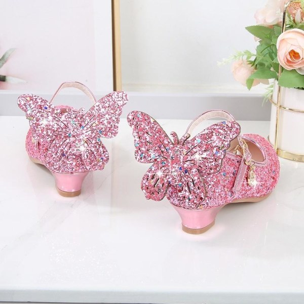 prinsesskor elsa skor barn festskor rosa 18cm / size28