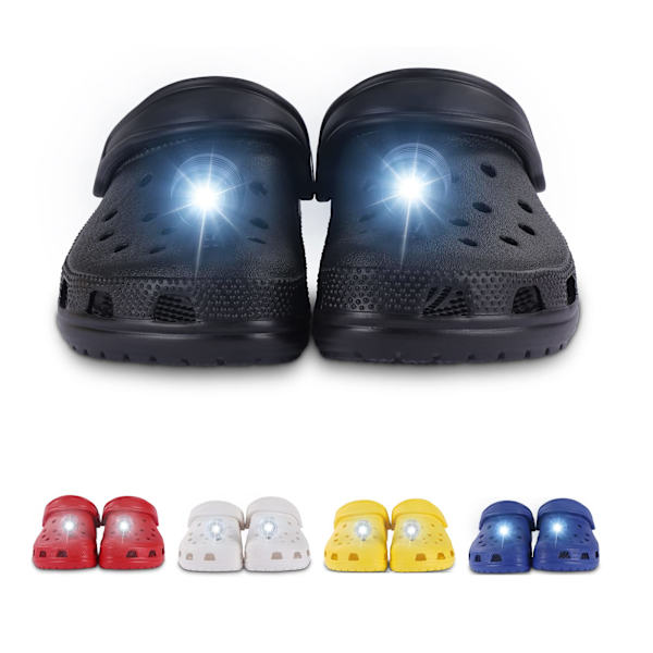 2st  Uppladdningsbara Ministrålkastare Utomhus för Crocs Skor blå blue