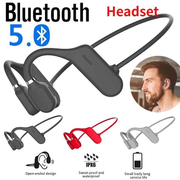 Trådlösa Bluetooth-stereohörlurar med hörlurar Red 120mAh