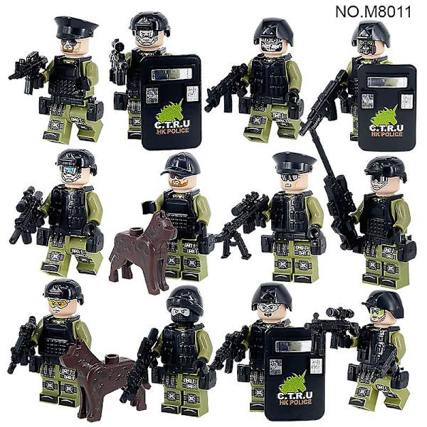 Militärserien Byggleksaker 12 minifigurer