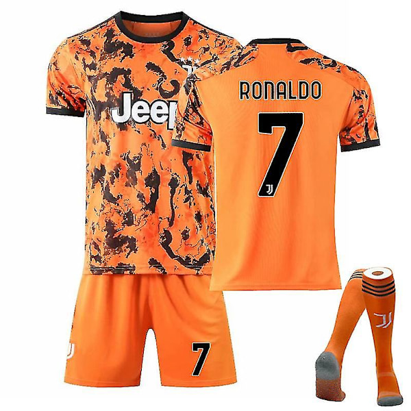Fotbollssatser Fotbollströja T-shirt 21/22 Christiano Ronaldo Cristiano Ronaldo  Away 24 (130-140cm)