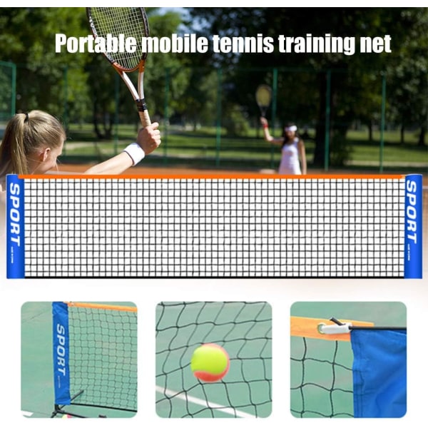Bärbart hopfällbart tennisnät för barn och vuxna