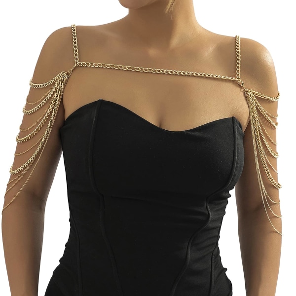 Punk Shoulder Chain Tofs Layered Upper Arm Chain Metal StylE2
