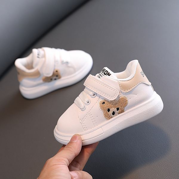 Children's Design White Sneakers Toddlers Girls Boys Mesh Breathable Lace-up Casual Sport Shoes Kids Tennis 2-6Y Toddler Shoes Lavender 28