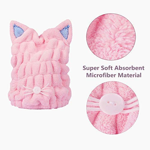 2st Ultraabsorberande hår snabbtorkande handduk mikrofiber hårtorrt