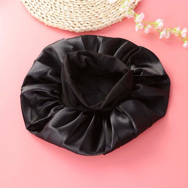 Sovmössa satin bonnet (one size) Svart
