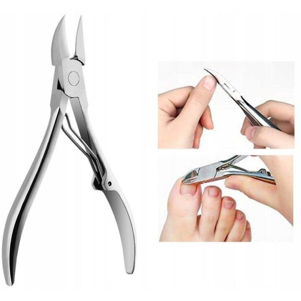 Pedikyrset för Nageltrång / Pedikyr för Naglar - 6-delar silver
