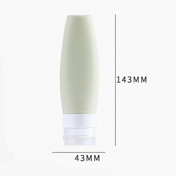 4-pack bärbara reseflaskor set, läcksäker klämbar 90ml
