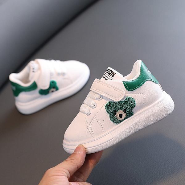 Children's Design White Sneakers Toddlers Girls Boys Mesh Breathable Lace-up Casual Sport Shoes Kids Tennis 2-6Y Toddler Shoes Pink 24