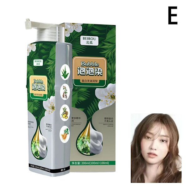 2023 nytt rent växtextrakt för grått hårfärg Bubble Dye Bubbl coffee 200ml