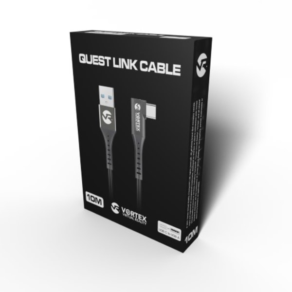 10 metrin kaapeli VortexVR USB-A:sta Meta Quest Linkiin | Quest 3S:ään Quest 3 Quest 2:een