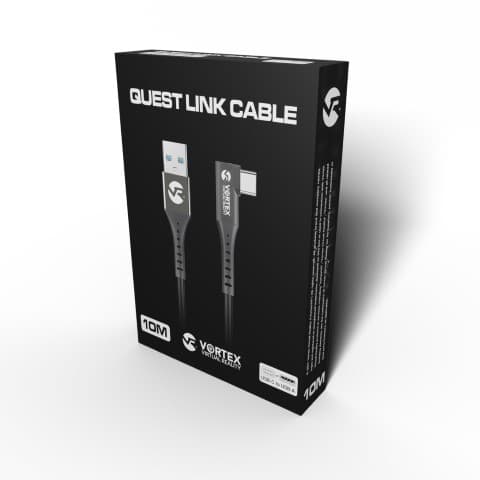 VortexVR 10m USB-A till USB-C-kabel för Meta Link | för Meta Quest 3 / 3S / 2