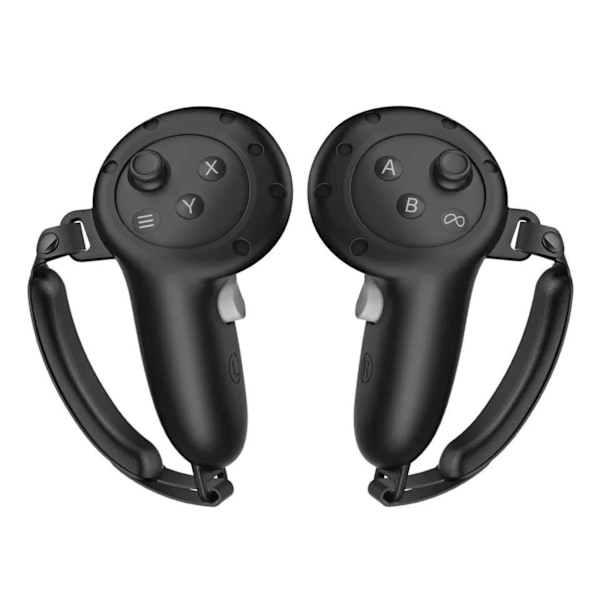 Silikone controller-cover + håndtag til Meta Quest 3S, 3 | Sort
