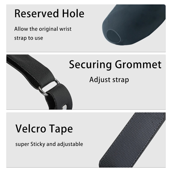 Silikonfodral för kontroller med batterihål Svart | till Meta Quest 3 & 3S