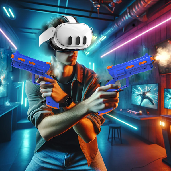 Replika af controller-pistol til Meta Quest 3, 3S | Blå