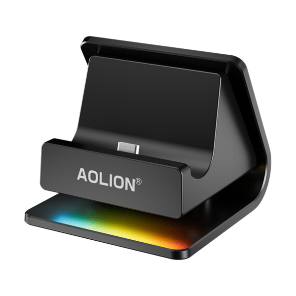 Stativ Ladestativ for Nintendo Switch 2-konsoll med RGB-belysning