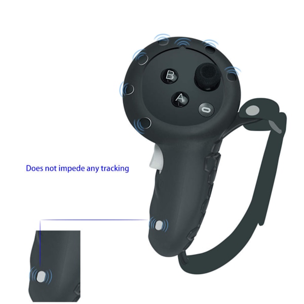 Silikone controller-cover med batteriåbning Sort | til Meta Quest 3 & 3S