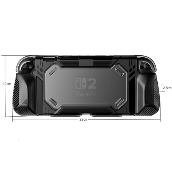 Hållbar svart skyddande fodral | för Nintendo Switch 2