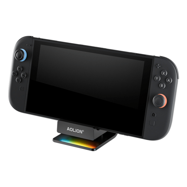 Jalusta Latausteline Nintendo Switch 2 -konsolille, jossa on RGB-valaistus