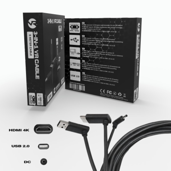 3-i-1-kabel för HTC Vive | VortexVR