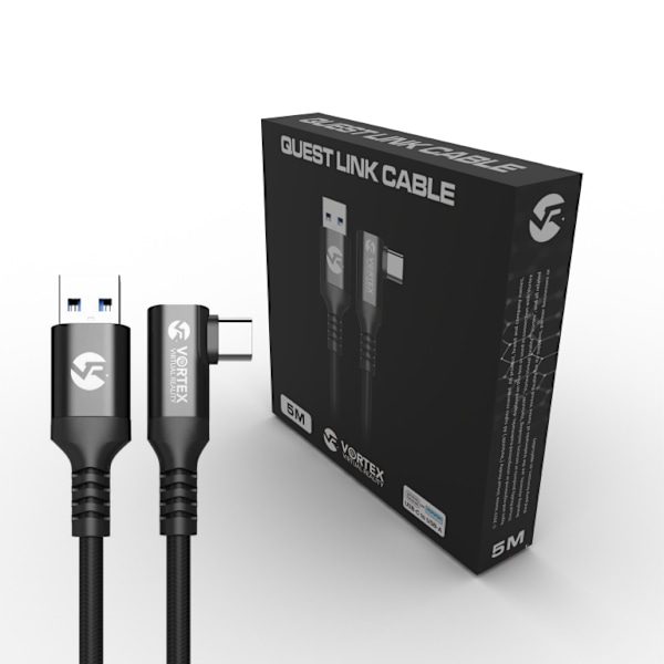 VORTEX VR 5m USB-A til USB-C-kabel til Meta Quest Link – Højhastighedsdata 5 Gbps til Quest 3S, Quest 3, Quest 2 & Oculus Quest 1