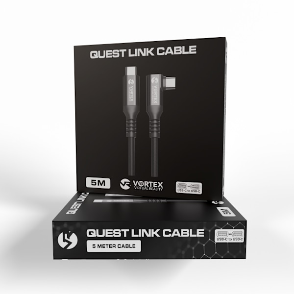 VORTEX VR 5m USB-C-kabel til Meta Quest Link – Højhastigheds 5 Gbps dataoverførsel til Quest 3S, Quest 3, Quest 2 & Oculus Quest 1