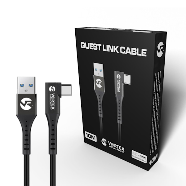 10m USB-A-kaapelisarja + ripustuskoukut | Meta Quest 3 &amp; 3S &amp; 2