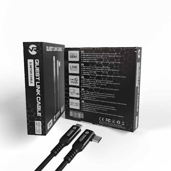 5 m kabel från VortexVR USB-C till Meta Quest Link | till Quest 3S Quest 3 Quest 2