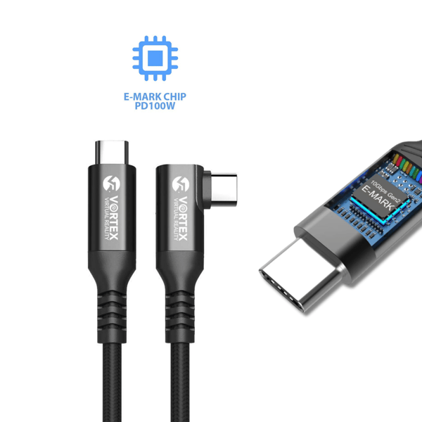 VortexVR-kabel 3m 10 GBPS PD100W (snabbladdning) USB-C till META QUEST LINK / OCULUS LINK