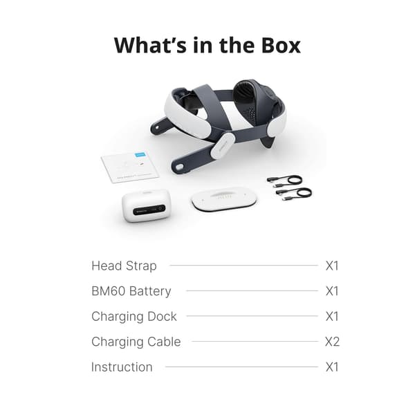 BOBOVR M3 Pro+ huvudrem med 6500 mAh batteri för Meta Quest 3 / 3S
