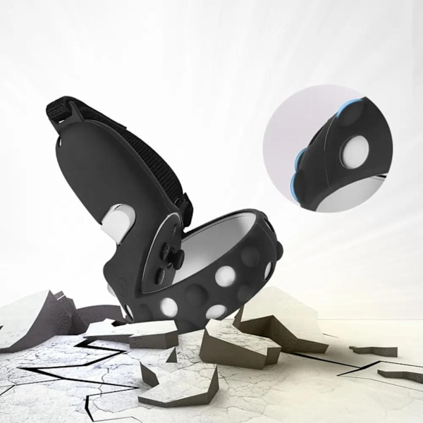 KOMBINERAD: Handkontrollskydd + hållare för Oculus Quest 2 - Blå
