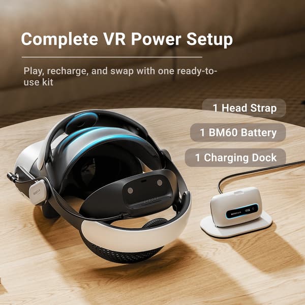 BOBOVR M3 Pro+ huvudrem med 6500 mAh batteri för Meta Quest 3 / 3S