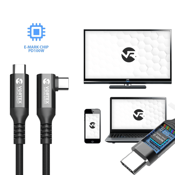 VortexVR-kabel 3m 10 GBPS PD100W (snabbladdning) USB-C till META QUEST LINK / OCULUS LINK