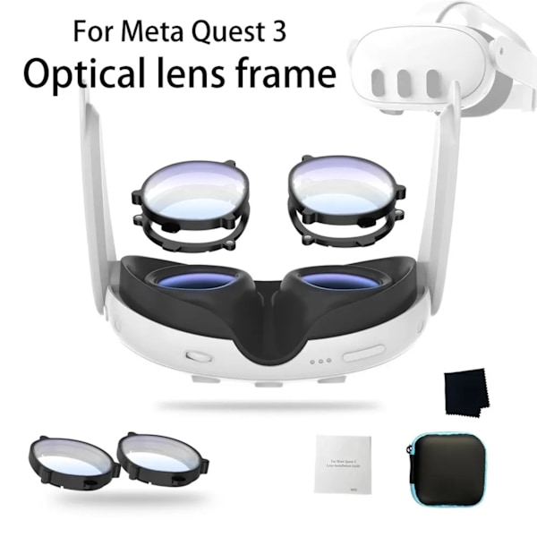 Dioptrie -2.5 magneettiset linssit Meta Quest 3:een.