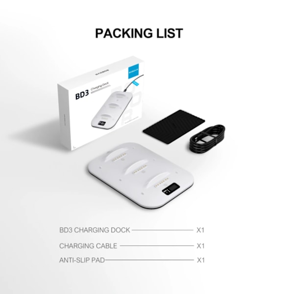 BOBOVR BD3 Trippellader for B100-batterier