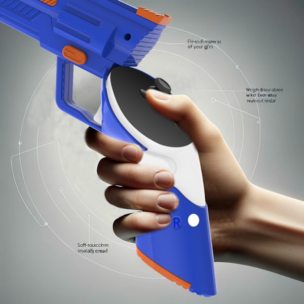 Replika af controller-pistol til Meta Quest 3, 3S | Blå