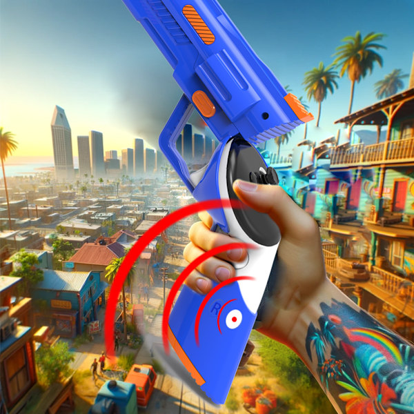 Replika af controller-pistol til Meta Quest 3, 3S | Blå