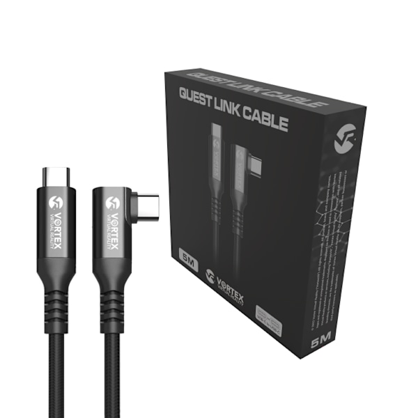 VORTEX VR 5m USB-C-kabel til Meta Quest Link – Højhastigheds 5 Gbps dataoverførsel til Quest 3S, Quest 3, Quest 2 & Oculus Quest 1